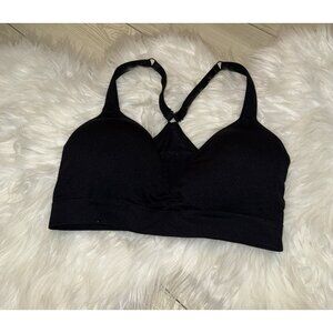 Jockey Racerback Bra Bralette Seamless Lined Wire Free Womens M Medium Black